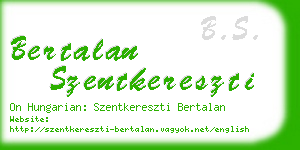 bertalan szentkereszti business card
